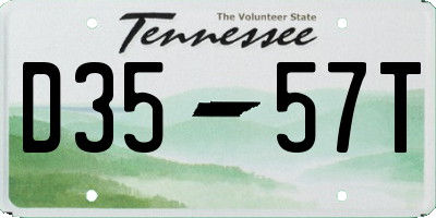TN license plate D3557T
