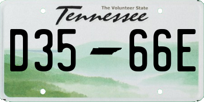 TN license plate D3566E