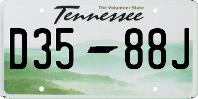 TN license plate D3588J