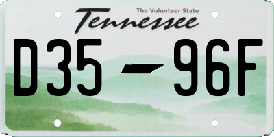 TN license plate D3596F