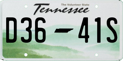 TN license plate D3641S