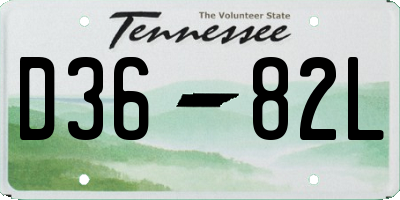 TN license plate D3682L