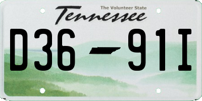 TN license plate D3691I