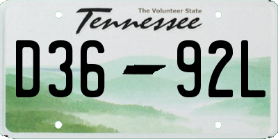TN license plate D3692L