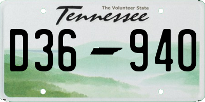 TN license plate D3694O