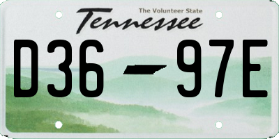TN license plate D3697E