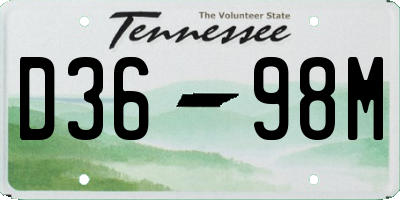 TN license plate D3698M