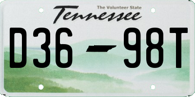 TN license plate D3698T
