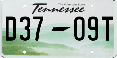 TN license plate D3709T