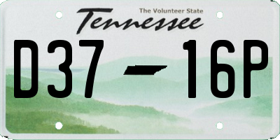 TN license plate D3716P