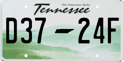 TN license plate D3724F