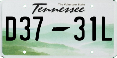 TN license plate D3731L