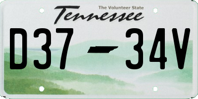 TN license plate D3734V