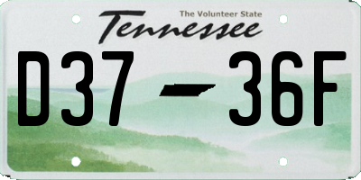 TN license plate D3736F