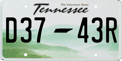 TN license plate D3743R