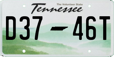 TN license plate D3746T