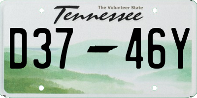 TN license plate D3746Y