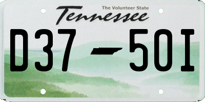 TN license plate D3750I