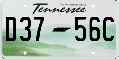TN license plate D3756C
