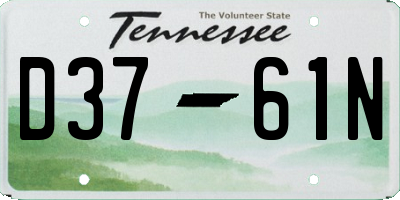 TN license plate D3761N