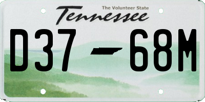 TN license plate D3768M