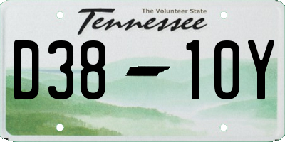 TN license plate D3810Y