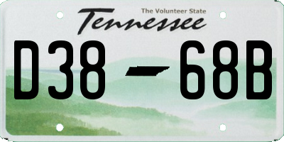 TN license plate D3868B