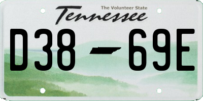 TN license plate D3869E