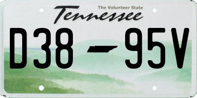 TN license plate D3895V