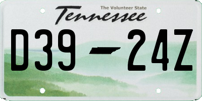 TN license plate D3924Z