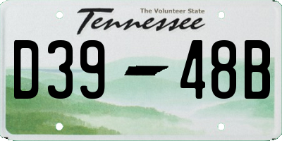 TN license plate D3948B