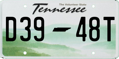 TN license plate D3948T