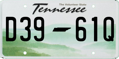 TN license plate D3961Q