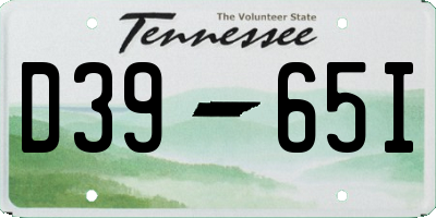 TN license plate D3965I