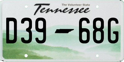 TN license plate D3968G