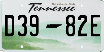 TN license plate D3982E