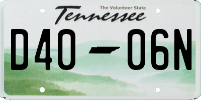 TN license plate D4006N