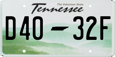 TN license plate D4032F