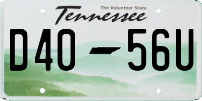 TN license plate D4056U