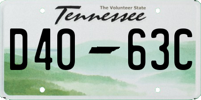 TN license plate D4063C