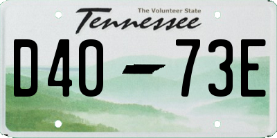 TN license plate D4073E