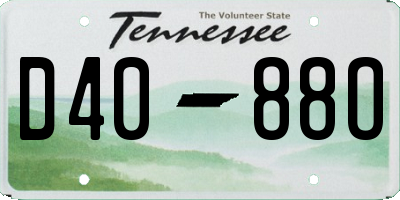 TN license plate D4088O