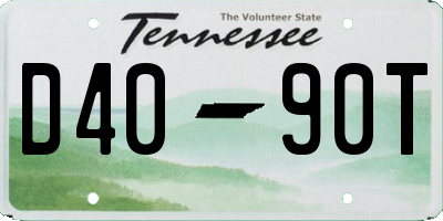 TN license plate D4090T