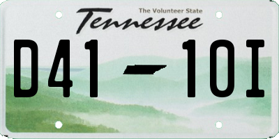 TN license plate D4110I