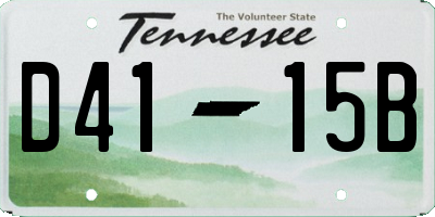TN license plate D4115B