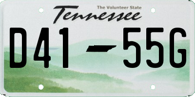 TN license plate D4155G