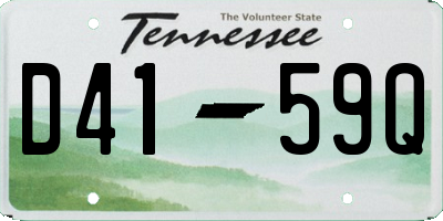 TN license plate D4159Q