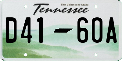 TN license plate D4160A