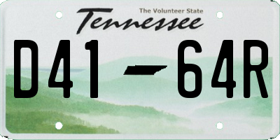 TN license plate D4164R