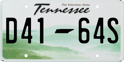 TN license plate D4164S